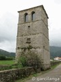 Torre de la antigua iglesia de Ibio